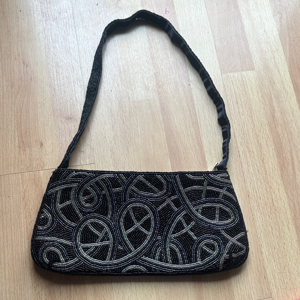 J&X NY Vintage Beaded Shoulder Bag